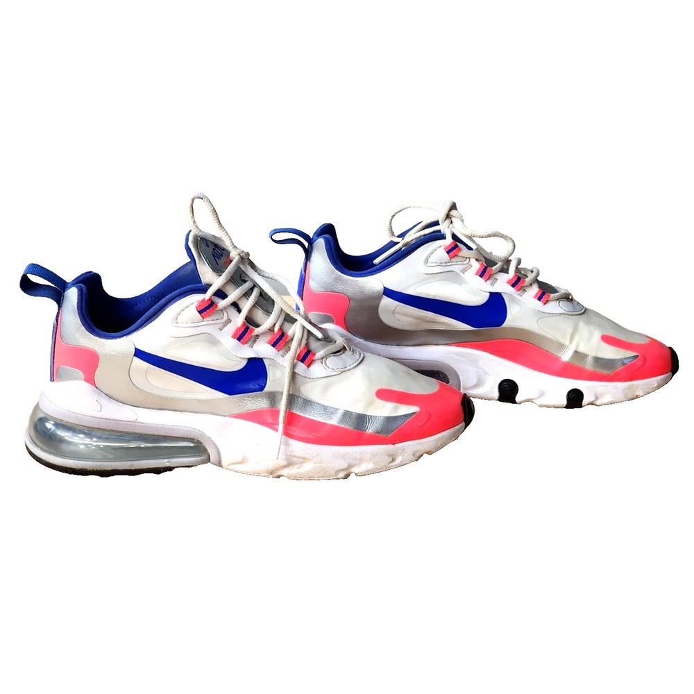 Nike Womens Air Max 270 React CW3094-100 White Running Shoes Sneakers‎ Size 6